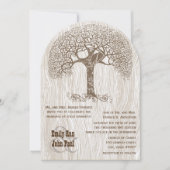 Bruine boom Love Bird Yellow Woodgrain Wedding Kaart (Voorkant)