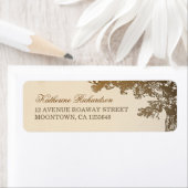 Bruine boom retour adreslabels etiket (Insitu)