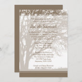 Bruine boom van de levensbar Mitzvah-uitvindingen Kaart (Voorkant / Achterkant)