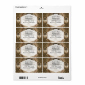 Bruine boom van het Life-patroon Etiket (Full Sheet)