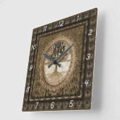 Bruine boom van het Life-patroon Vierkante Klok (Hoek)
