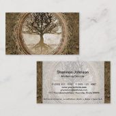 Bruine boom van het Life-patroon Visitekaartje (Voorkant / Achterkant)