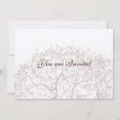 Bruine boombruiloften kaart (Achterkant)