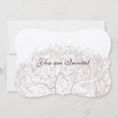 Bruine boombruiloften kaart (Achterkant)