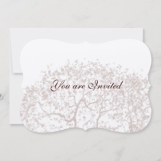 Bruine boombruiloften kaart (Achterkant)