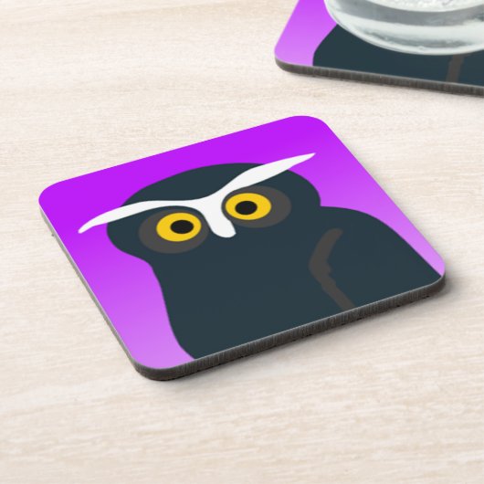 Bruine boomkor met Paarse achtergrond Onderzetter (Linkerzijde)