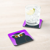 Bruine boomkor met Paarse achtergrond Onderzetter (Rechterzijde)