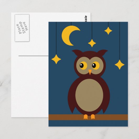 Bruine boomkorren briefkaart (Voorkant / Achterkant)