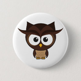 Bruine boomkorren ronde button 5,7 cm