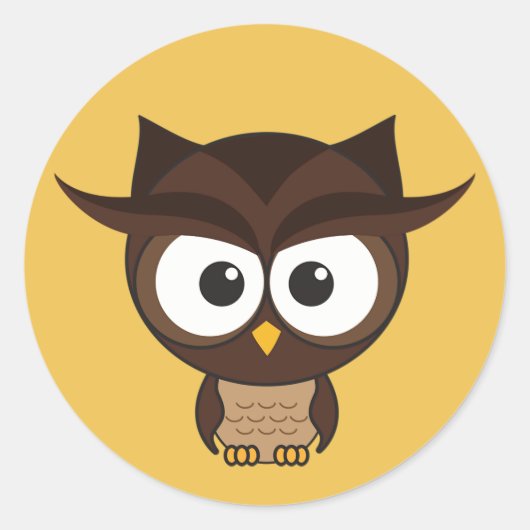 Bruine boomkorren ronde sticker (Voorkant)