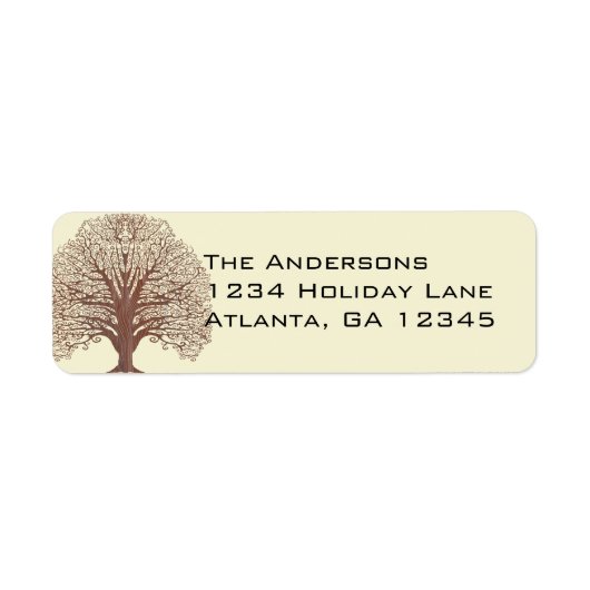 Bruine-boomscheurlabels Etiket (Voorkant)