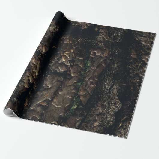 Bruine boomstam cadeaupapier (Uitgerold)