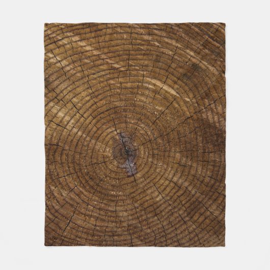 Bruine boomstam fleece deken (Voorkant)