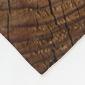 Bruine boomstam fleece deken (Hoek)