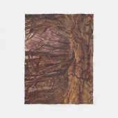 Bruine boomstammen in een herfstbos fleece deken (Voorkant)