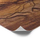 Bruine boomstammen in een herfstbos poster (Hoek)