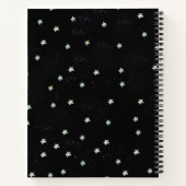 bruine boomvertakking Blauwe Ketting Stars Moon Notitieboek (Achterkant)