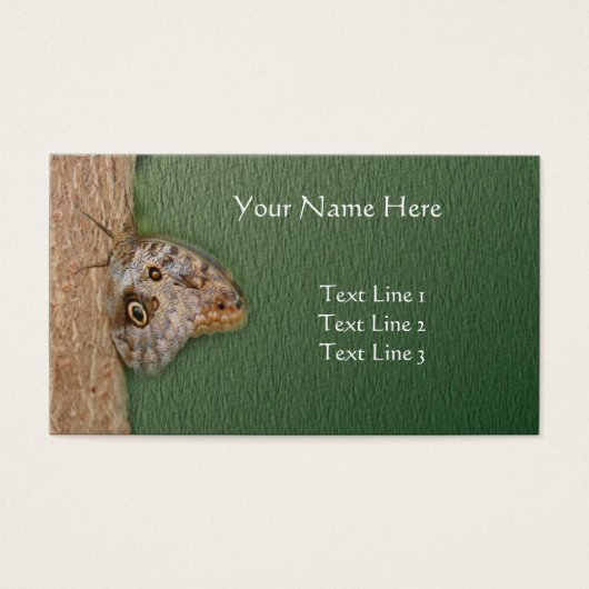 Bruine boomvlinder op Natuur Visitekaartje (Voorkant)