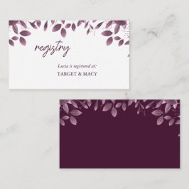 Bruine bos bruidsontbijt registratiekaarten informatiekaartje