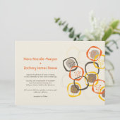 Bruine bosboomringing - herfst herfst bruiloft kaart (Staand voorkant)