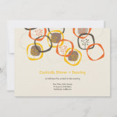 Bruine bosboomringing - herfst herfst bruiloft kaart (Achterkant)