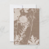 Bruine botanische trouw RSVP kaart, antwoordkaart Kaartje (Achterkant)
