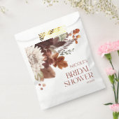 Bruine Bourgondië Verliefd Worden Florale Bruidsdo Bedankzakje (Gezegeld)