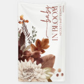 Bruine Bourgondische Baby in Bloom Floral Baby sho Spandoek (Verticaal)