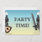 Bruine bouwstenen Kasteel Verjaardag Uitnodigingen (Achterkant)