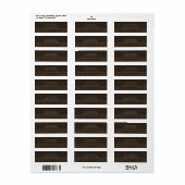 Bruine bronzen chic glanzende glamour feest uitnod etiket (Full Sheet)