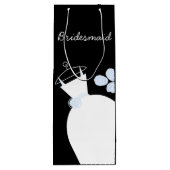 Bruine bruidswijn wijn cadeautas (Achterkant)