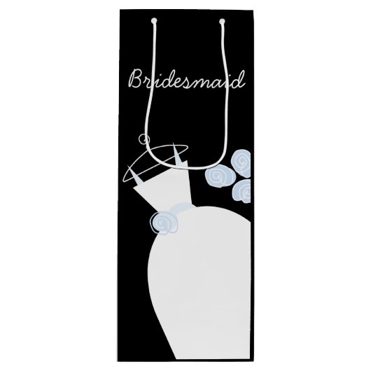 Bruine bruidswijn wijn cadeautas (Voorkant)