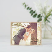  bruine bruiloft Dank u Briefkaart (Staand voorkant)