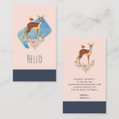 bruine bruin met vogel en Rozen Visitekaartje (Voorkant / Achterkant)