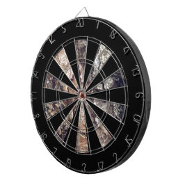 Bruine bruine boomschors textuur dartbord