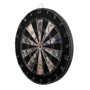 Bruine bruine boomschors textuur dartbord