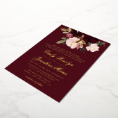 bruine bruine bruine bruiloft folie uitnodiging (Gedraaid)