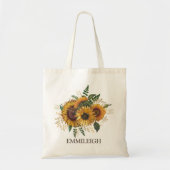 Bruine bruine bruine bruinbloemen tote bag (Voorkant)