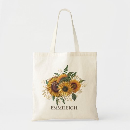 Bruine bruine bruine bruinbloemen tote bag (Voorkant)
