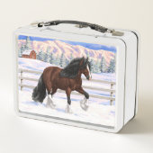 Bruine bruine bypsy verkenner in sneeuw (Achterkant)