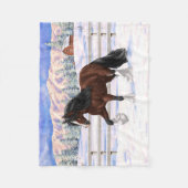 Bruine bruine bypsy verkenner in sneeuw fleece deken (Voorkant)