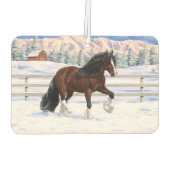 Bruine bruine bypsy verkenner in sneeuw luchtverfrisser (Achterkant)