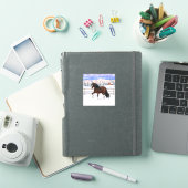 Bruine bruine bypsy verkenner in sneeuw sticker (iPad Cover)