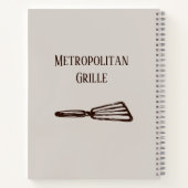 Bruine Bruine Spatel Restaurant Chef Notitieboek (Achterkant)