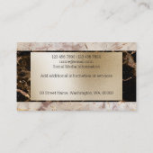 Bruine bruineflectuur van bruinkool visitekaartje (Achterkant)