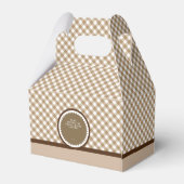 Bruine Buffalo Gingham Bedankdoosjes (Achterkant)