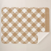 Bruine Buffelplaid Sherpa Deken (Voorkant (horizontaal))