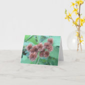 Bruine Burr Blooms - Blank Wenskaart Kaart (Gele Bloem)