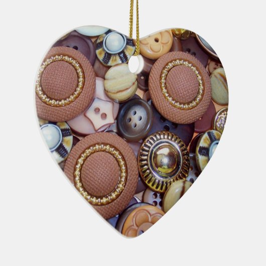 Bruine Buttonnen, Kerstversiering Keramisch Ornament (Rechts)