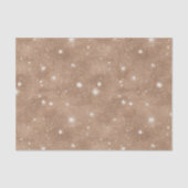 Bruine Cacao Glitter Verjaardag Tissuepapier (Voorkant)